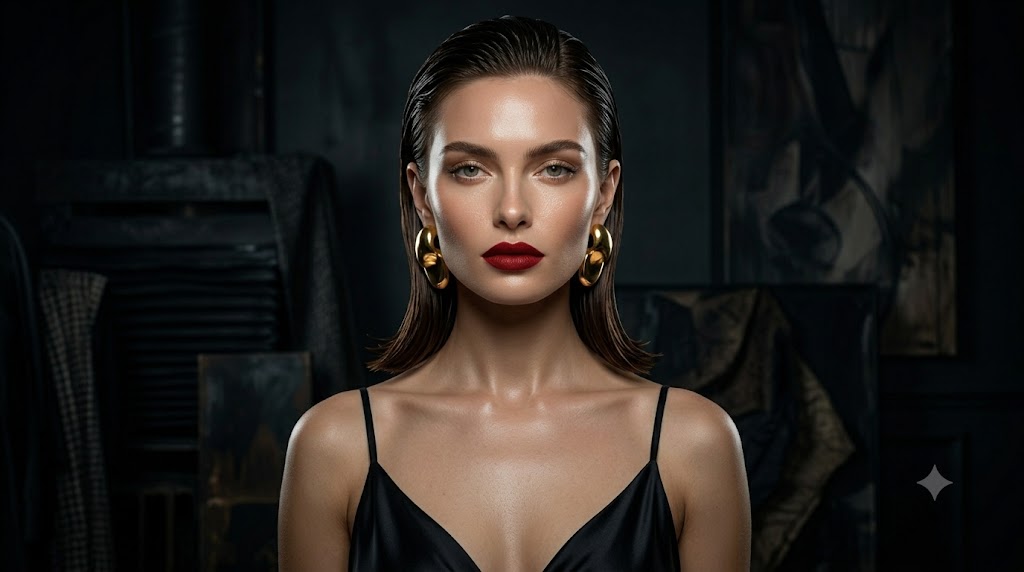 The Wet-Look Slicked Back Bob
